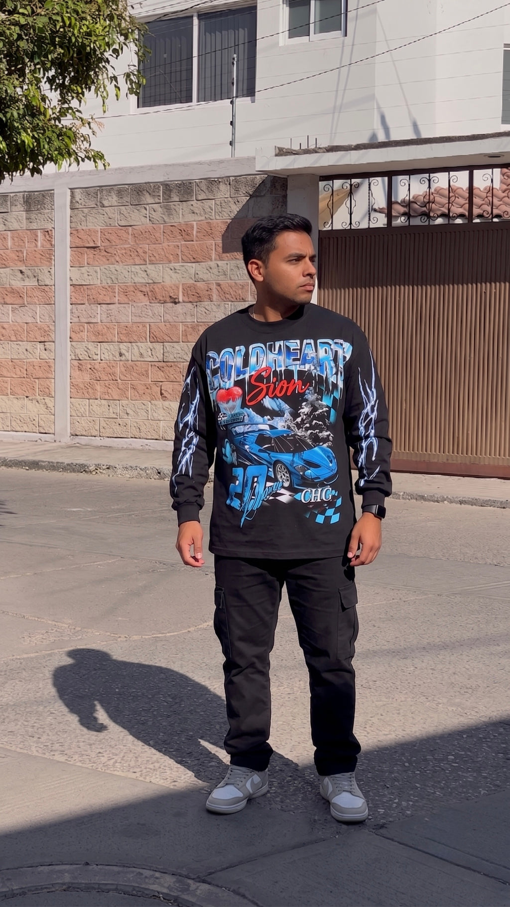 Playera Oversize Manga Larga